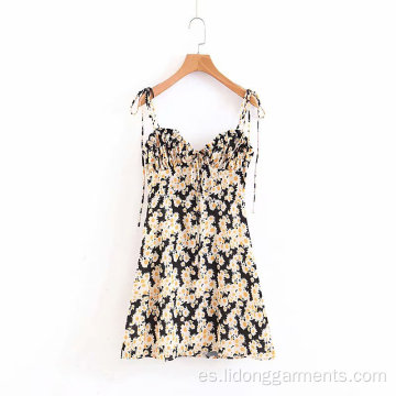 Vestido floral impreso en verano para mujeres